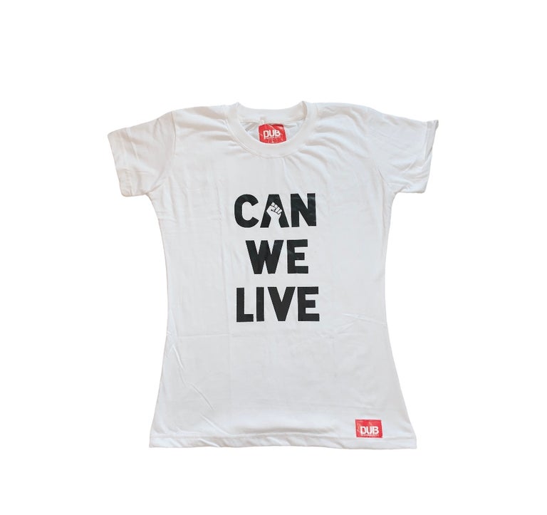 D.U.B  “Can We Live” Women Tee - White & Black