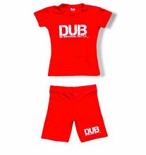 Load image into Gallery viewer, D.U.B 2 Piece Top+Biker Shorts Sets - Red