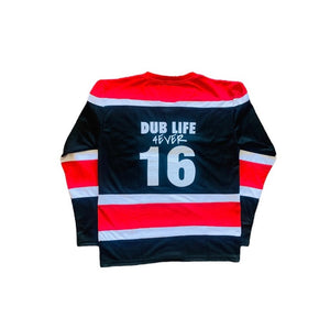 D.U.B Hockey Jersey - Red, Black, & White